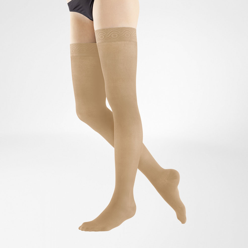 Thigh High Stockings W/ Silicone CLI Venotrain Look Bauerfeind